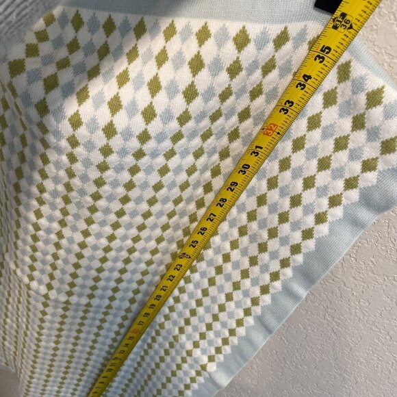 MiGi Blue & Green Diamond Pattern Nursery Blanket - Picture 5 of 6